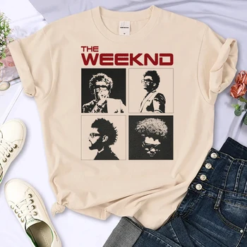 футболки the Weeknd, женская японская уличная одежда, летний топ, уличная одежда для девочек