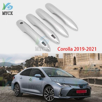Хромированные Ручки Накладка Для Toyota Corolla Auris E210 2019 2020 2021 Автомобильные Аксессуары Наклейки Ручка Для Автостайлинга
