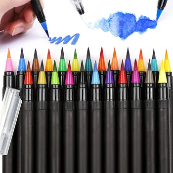 Художественный маркер 48 цветов, акварельные кисти, фломастеры, ручки для рисования, книжки-раскраски, Манга, каллиграфия, школьные принадлежности, канцелярские принадлежности