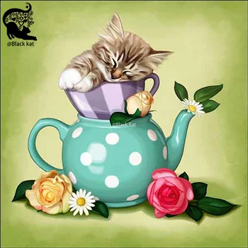 Чайники с цветами, чашки, плашки для резки кошек, металлический трафарет для уютного чаепития, для изготовления открыток для скрапбукинга своими руками