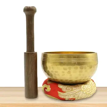 Чаша для медитации Медная Тибетская Поющая Чаша Набор Чаша для медитации Йога Подарки для медитации на Чакрах Уникальные Подарки Для