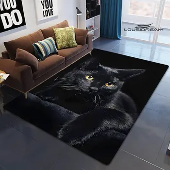 Черный Кот 3D Печатный Ковер Модный Ковер Подушка для Йоги ковры для спальни ковры для гостиной декор спальни Подарок На День Рождения