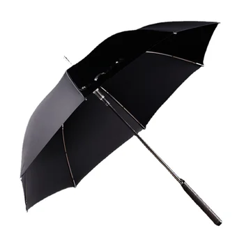 Черный роскошный зонт, высококачественный винтажный автоматический Большой зонт, складной, прочный, ветрозащитный, с длинной ручкой, Дождевик Guarda Chuva