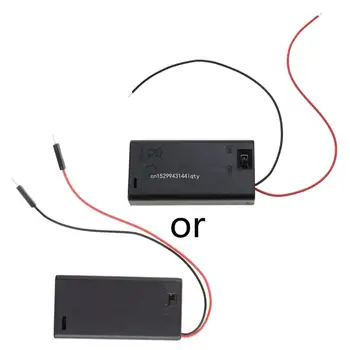 Чехол для батарейки типа АА с 2/4 слотами, коробка для держателя батарейки типа АА, 3 В/ 6 В, чехол для хранения с включением / выключением и выводами, прямая поставка