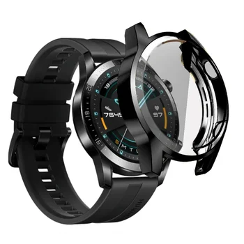 Чехол с полной крышкой для Huawei Watch Gt2 46 мм 42 мм Tpu силиконовый защитный Hd чехол с полной крышкой для Huawei Watch Gt2 46 мм