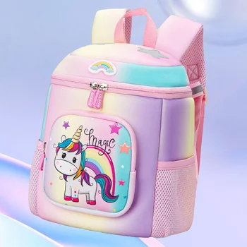 Школьные сумки для девочек из детского сада с рисунком радужной лошади, детский школьный рюкзак для начальной школы, рюкзак для учащихся, дорожные сумки с единорогом
