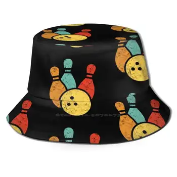 Шляпы с рисунком для боулинга в винтажном стиле, Уличная Шляпа, Солнцезащитная Кепка, Чаша для боулинга, Котелок, Женский Ретро Мужской Винтажный шар для боулинга