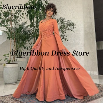 Элегантные платья Blueribbon Vestidos De Novia с длинными рукавами для вечерней вечеринки, женское платье русалки для выпускного вечера в Саудовской Аравии, платье оверсайз