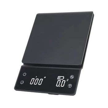 Электронные кухонные весы с USB-зарядкой, прецизионные пищевые весы, умные цифровые весы, портативные кофейные весы, бытовые весы 3 кг / 0,1 г