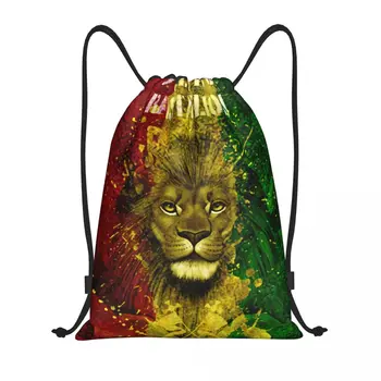 Ямайка Rasta Lion Reggae Spirit 3 сумки-рюкзака на шнурке Легкие спортивные сумки-рюкзаки Jamaican Pride Gym для тренировок