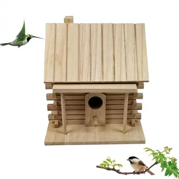 Ящик для разведения птиц, попугайчики, ласточки на открытом воздухе, деревянное украшение для птичьего домика на крыше