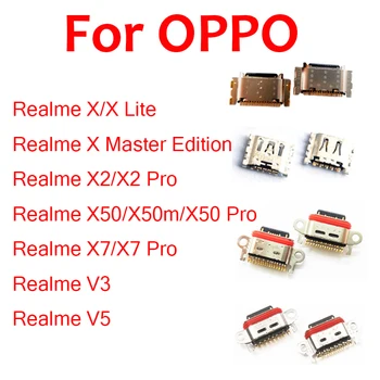 1ШТ Для Realme X2 X50 X7 Pro Ultra X50M X3 Super Zoom X Master X Lite V3 V5 5G USB-док-станция Для зарядки Разъем USB-зарядного устройства